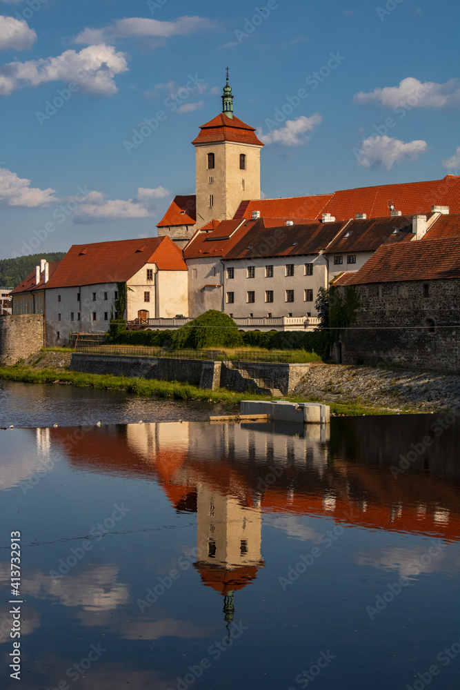 
Strakonice, castle complex on the river bank