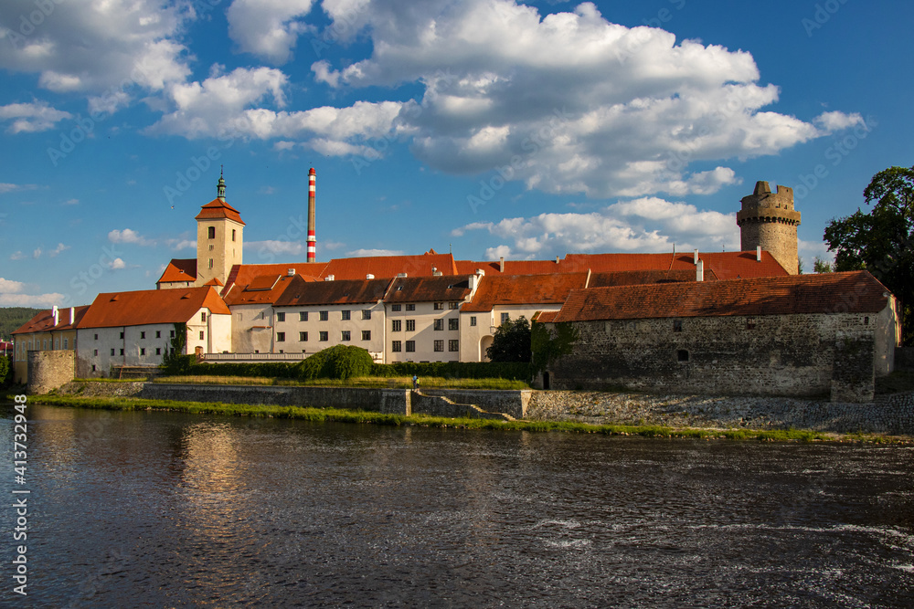 
Strakonice, castle complex on the river bank