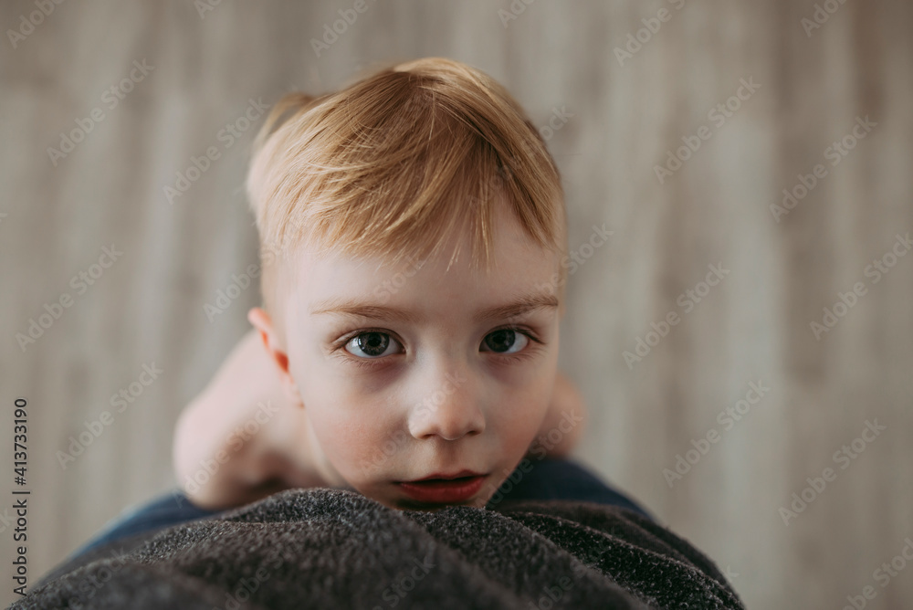 High angle portrait of boy with mother High angle portrait of boy with mother