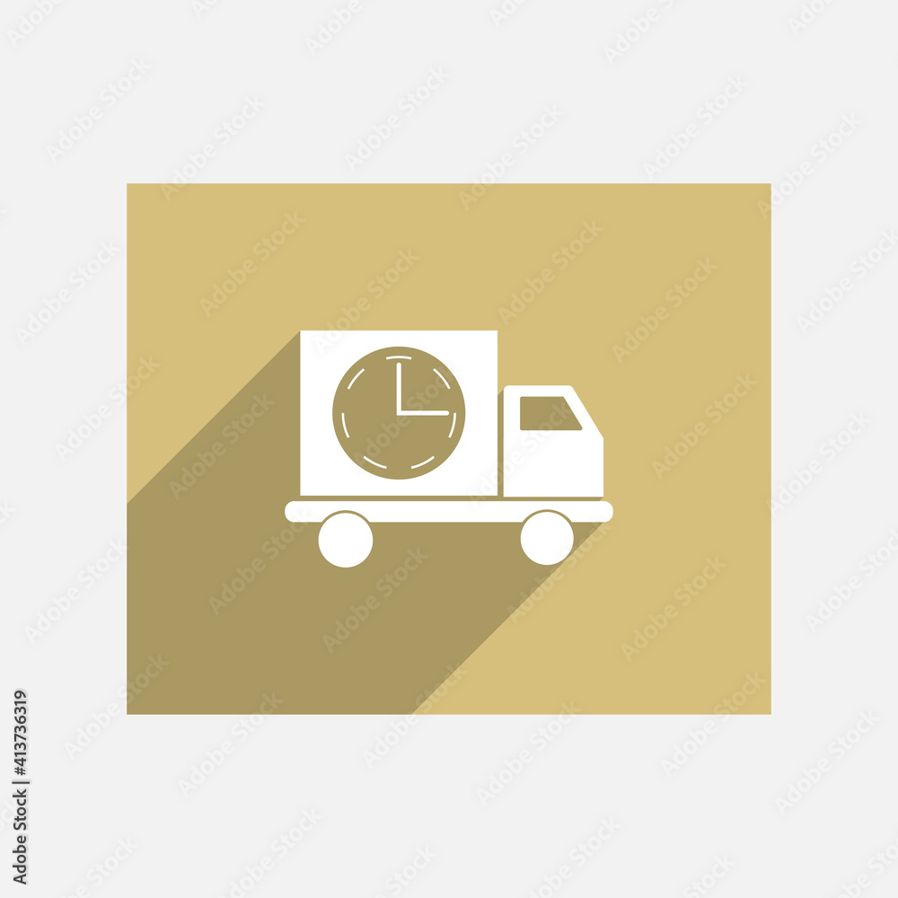 Fast delivery icon silhouette shipping truck isolated. Vector Simple modern icon design illustration. Fast delivery icon silhouette shipping truck isolated. Vector Simple modern icon design illustration.