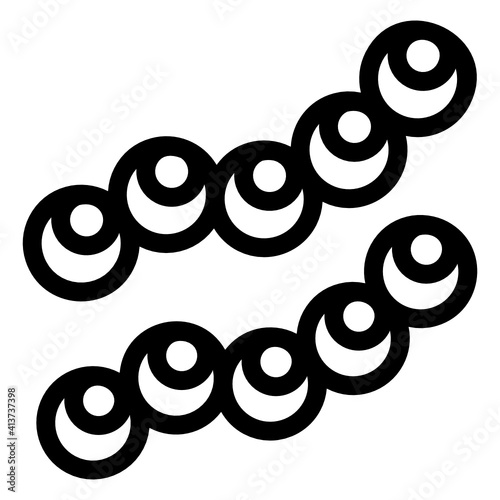 

A streptococcus bacteria linear icon design

