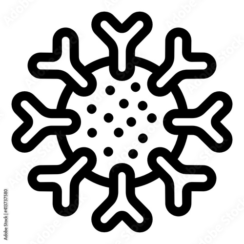 
A retrovirus linear icon, editable graphic
