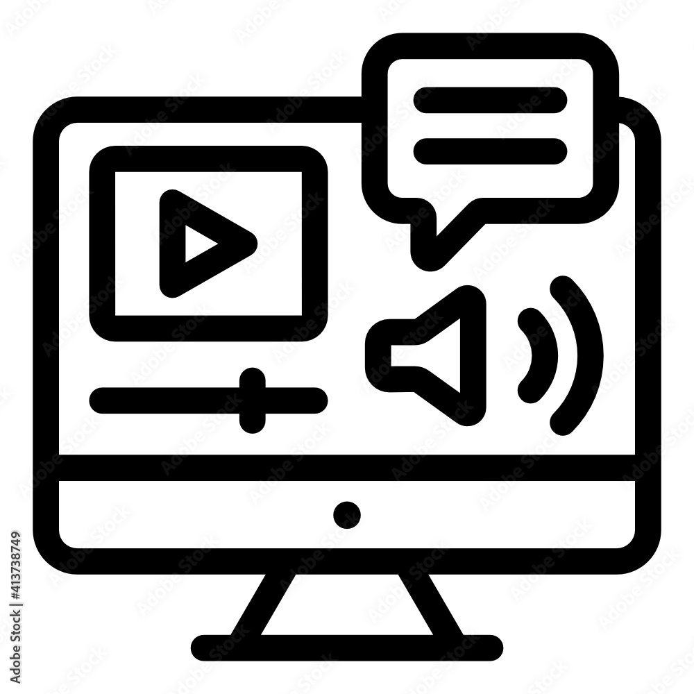 Online content in linear style editable vector
Online content in linear style editable vector
