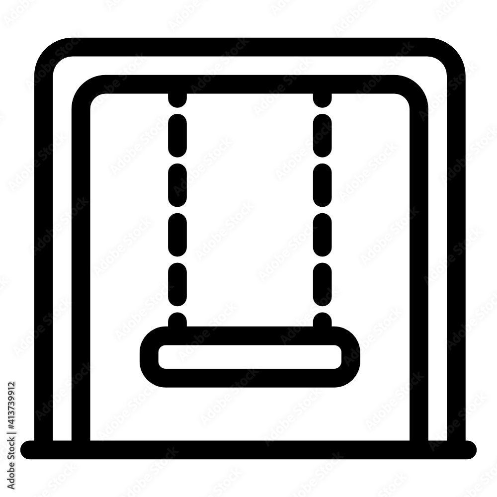 A park swing in editable icon, line vector
A park swing in editable icon, line vector