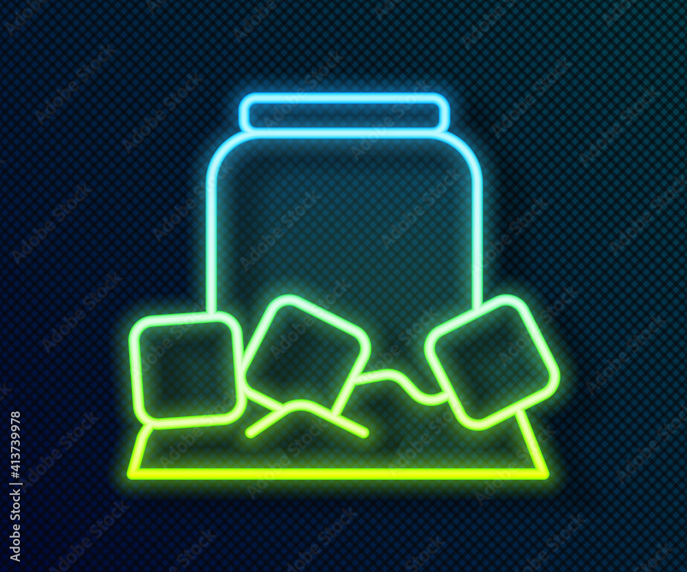 Glowing neon line Cold beer can icon isolated on black background. Vector. Glowing neon line Cold beer can icon isolated on black background. Vector.