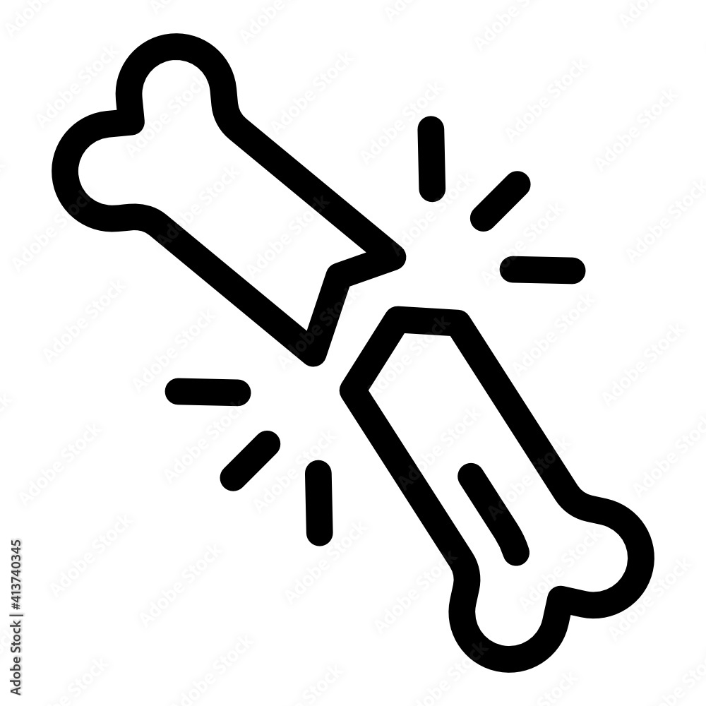 Broken bone icon, editable trendy style vector
Broken bone icon, editable trendy style vector