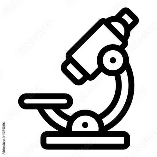 
Microscope, laboratory tool icon in trendy design
