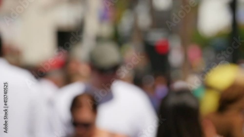 Wallpaper Mural Hollywood Slow Motion Tourists Walking on Walk of Fame Hollywood Blvd California USA 96fps Torontodigital.ca