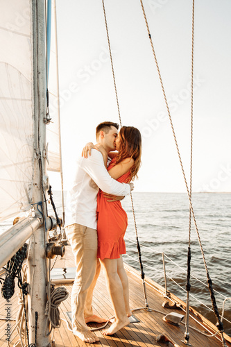 The moment of the marriage proposal, she said YES, the proposal on the yacht.