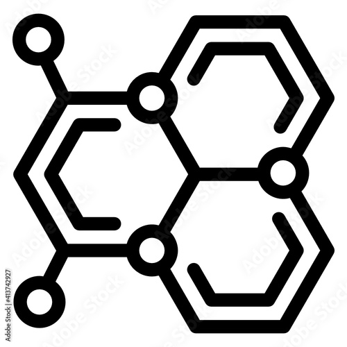 
Compound in linear style icon, editable vector  
