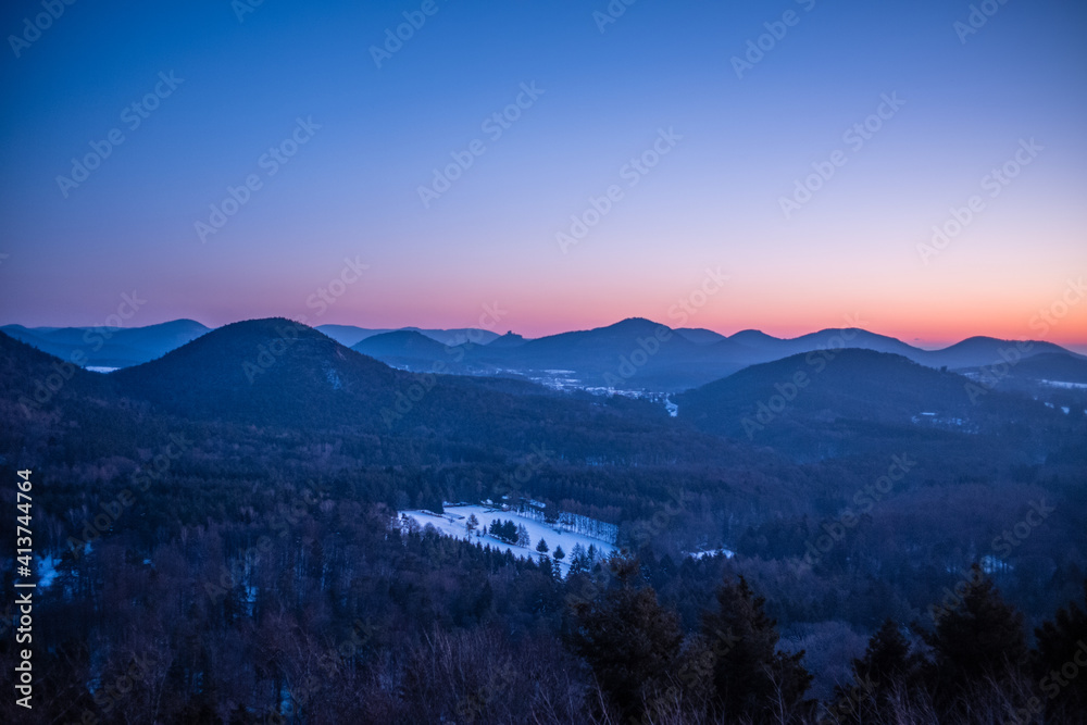 sunrise in the mountains