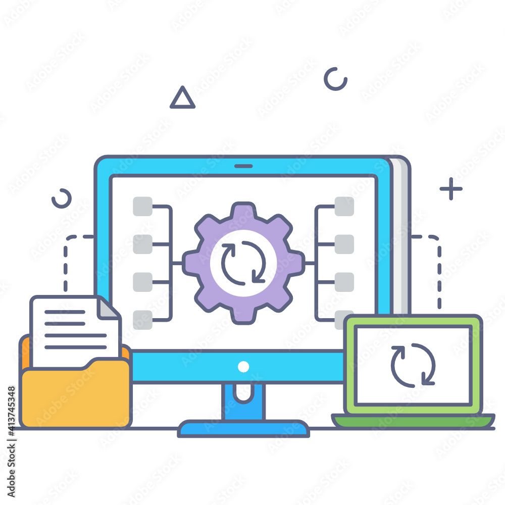 Network workflow flat conceptual icon, editable vector
Network workflow flat conceptual icon, editable vector