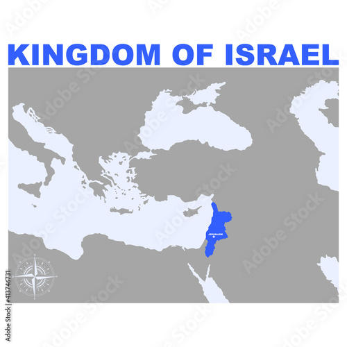 vector map of the Kingdom of Israel for your project