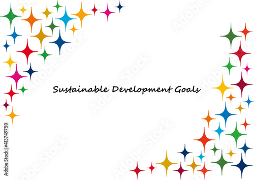 SDGs CMYK指定色（スウォッチ付）十字光フレーム
