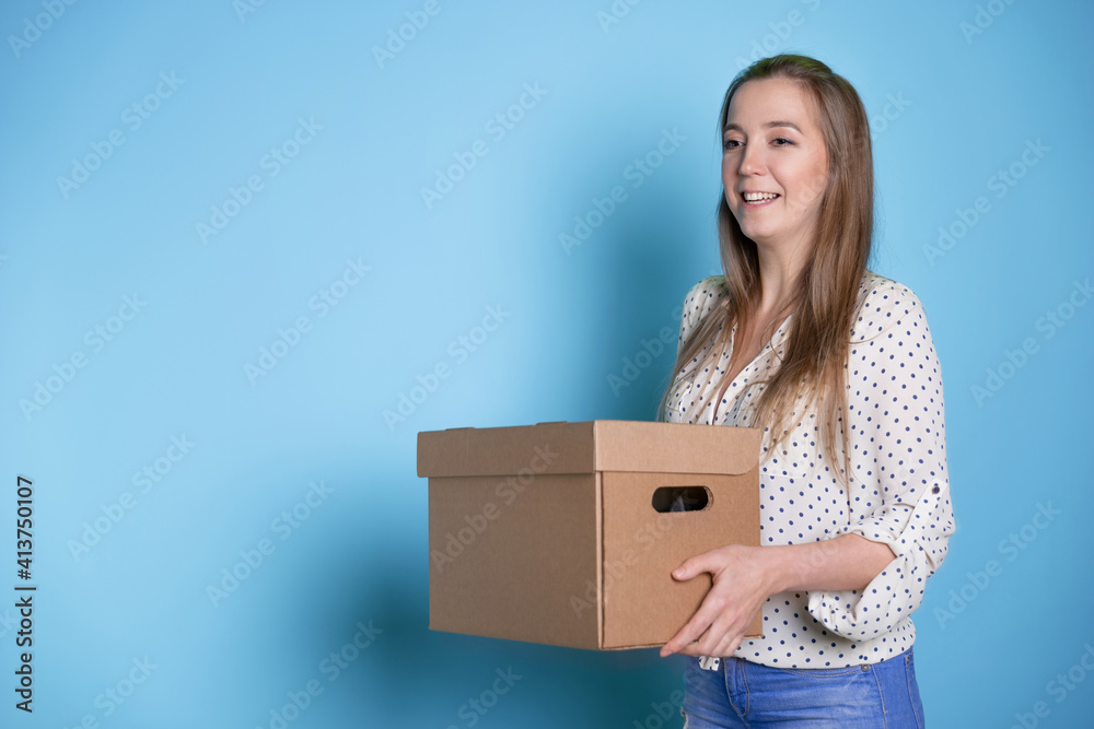 Box with a parcel, small business and delivery of goods from online stores. Box with a parcel, small business and delivery of goods from online stores.