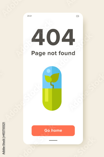 Vector icon of herbal supplement. Vitamin, biotechnology, homeopathic pill. Herbs concept. Can be used for topics like pharmacy, medicine, health