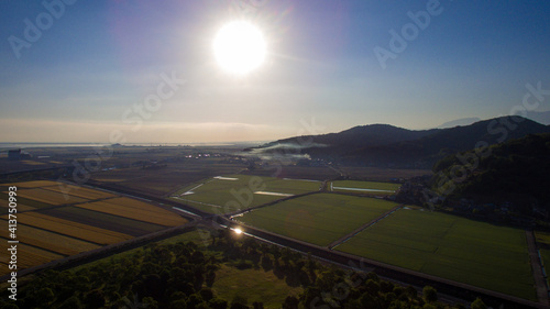Springtime Fields in Isahaya City, Nagasaki Prefecture by drone_08