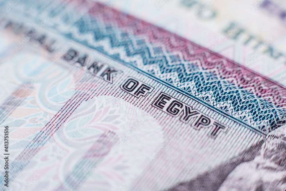 Fototapeta premium World money collection. Fragments of Egypt money