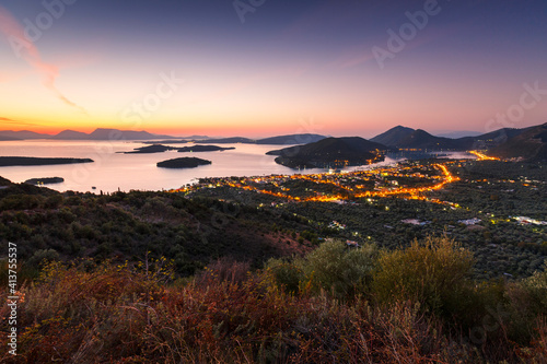 Nydri village on Lefkada island in Greece. photo