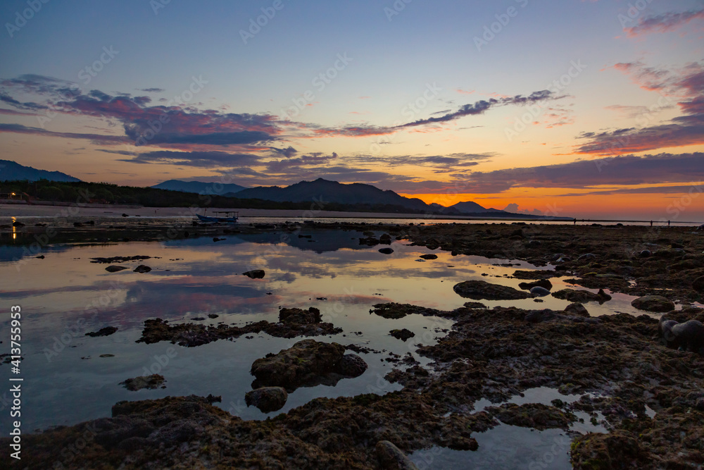 Sunrise landscape, Sumbawa island, Indonesia Sunrise landscape, Sumbawa island, Indonesia
