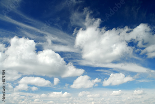 Blue sky and white clouds