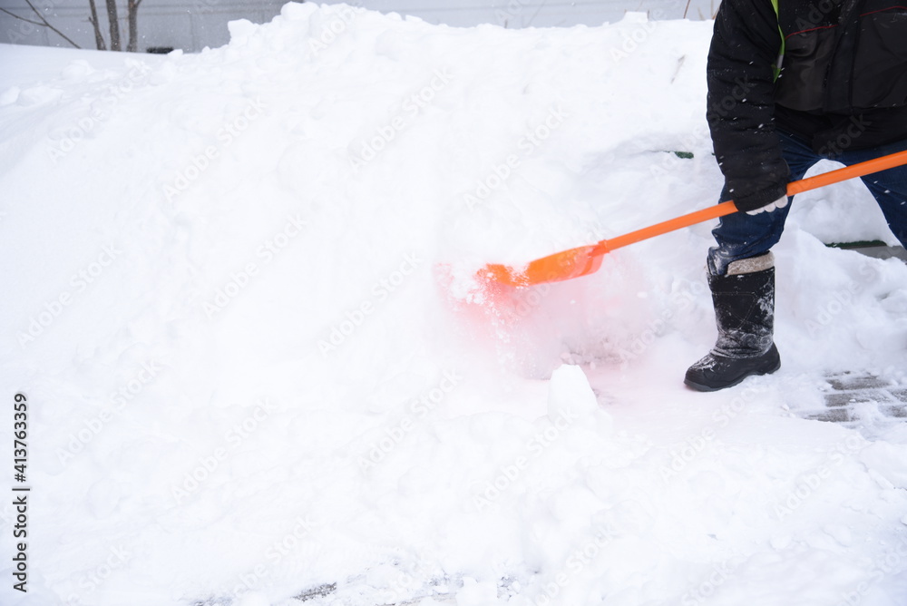 Naklejka premium snow removal