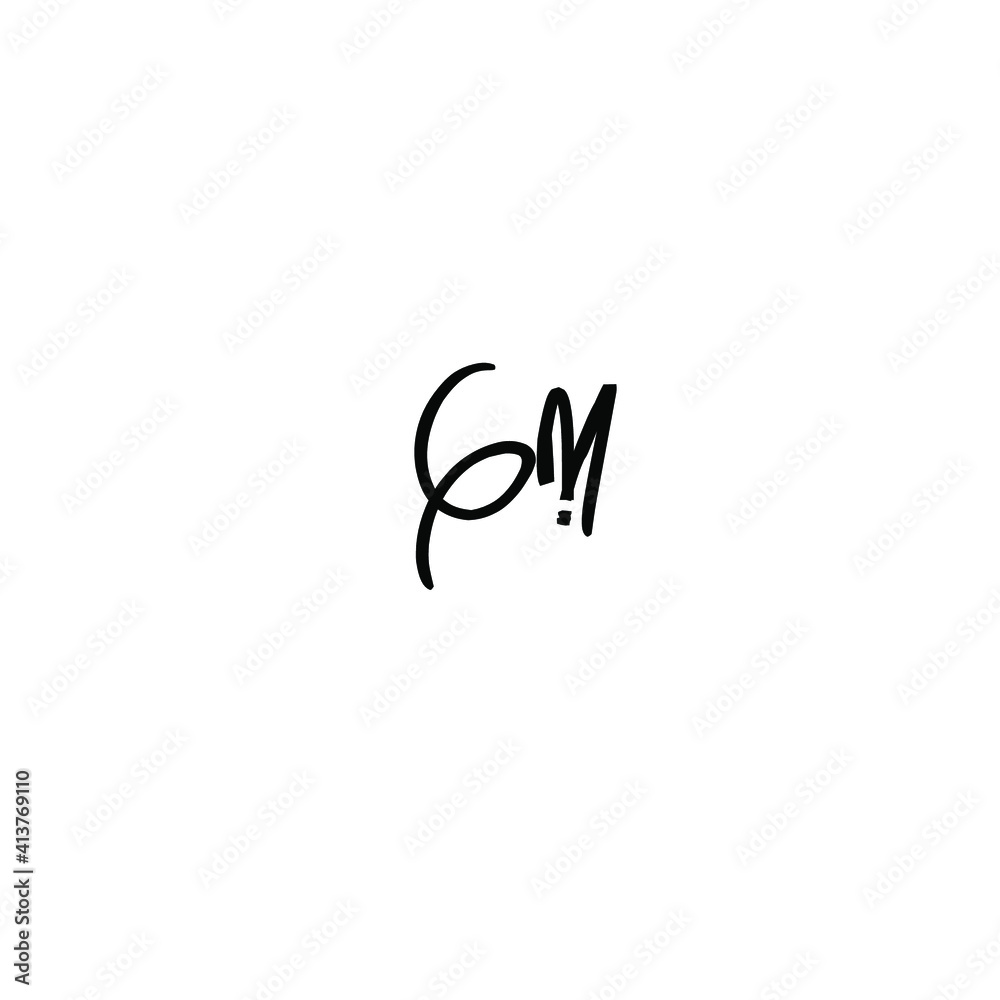 GM initial handwritten calligraphy, for monogram and logo GM initial handwritten calligraphy, for monogram and logo