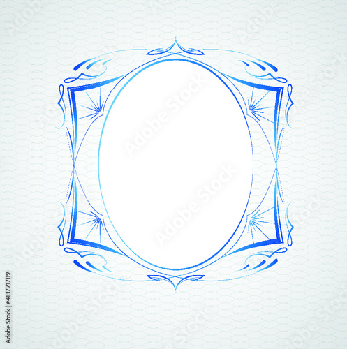 Vector decorative frame. Luxury Invitation, Pinstripes Frame, place for text.