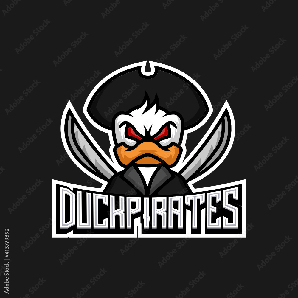 Duck e-sport logo design mascot
