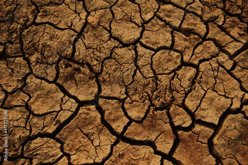 Soil cracked background. Earth in dry season