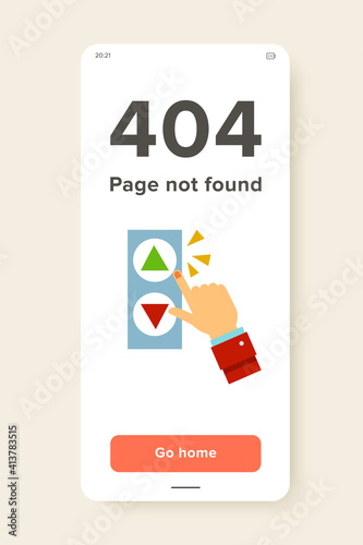 Vector icon of hand pushing elevator buttons. Lift, elevator instructions, technology. Elevators concept. Can be used for topics like construction, architecture, map pointer