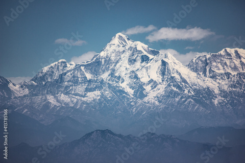 Himalayas, is a mountain range in South and East Asia separating the plains of the Indian subcontinent from the Tibetan Plateau. The range has many of Earth's highest peaks,including the Mount Everest © Ram