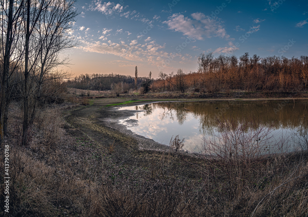 Fototapeta premium Sunrise on river