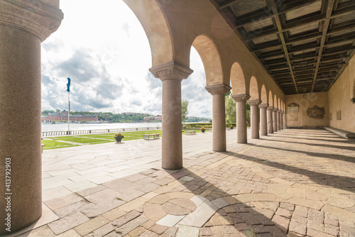 Stockholm stadshus red city hall outdoor empty photo