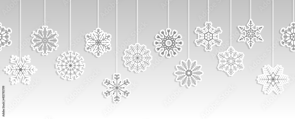 hanging snow stars banner for christmas greetings time hanging snow stars banner for christmas greetings time