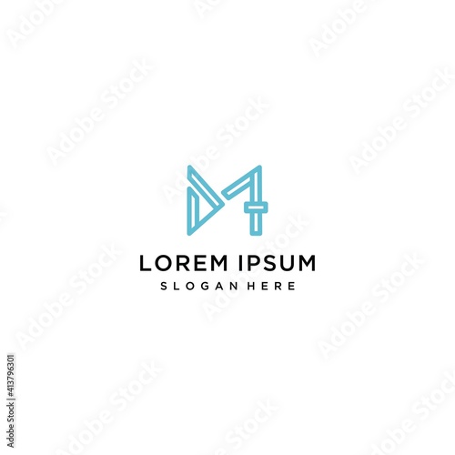 Free Download MD or DMletter logo vector monogram	 - GFXLoad