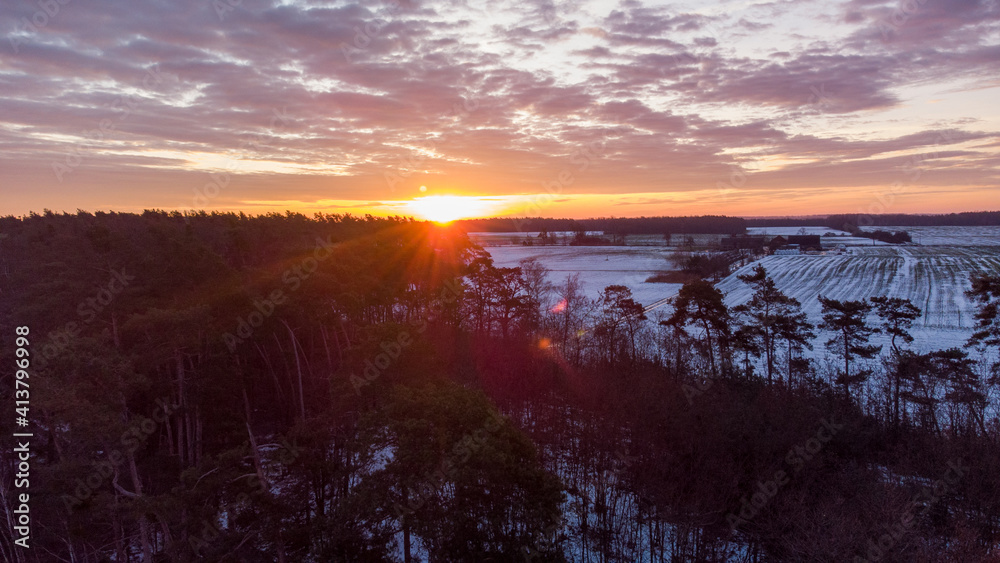 Obraz premium sunset in the mountains