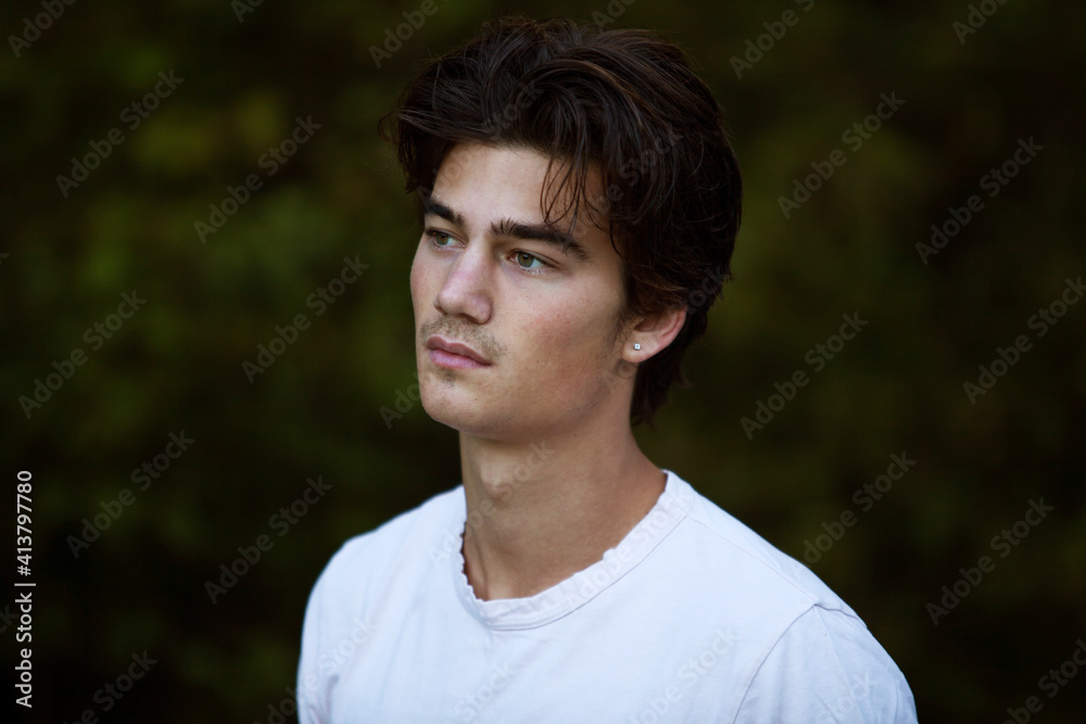 Thoughtful man looking away Thoughtful man looking away