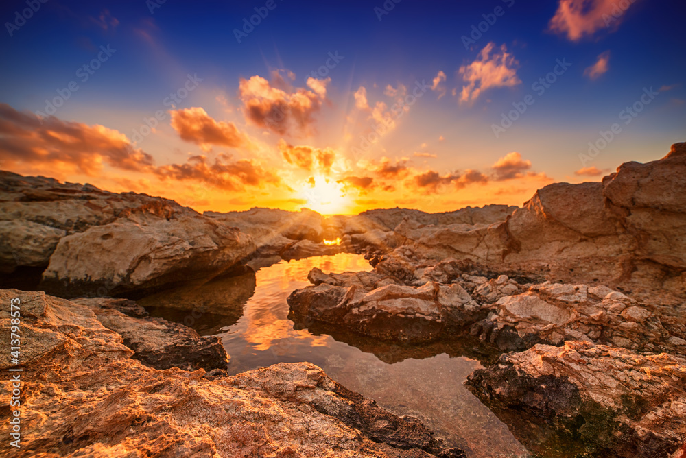 Sunrise at sea