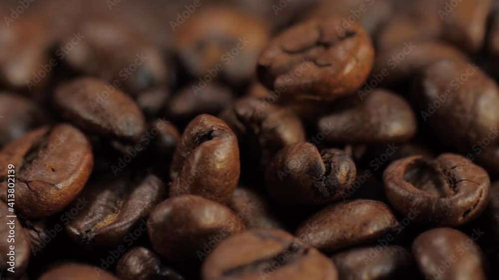 coffee grain beans closeup 4k