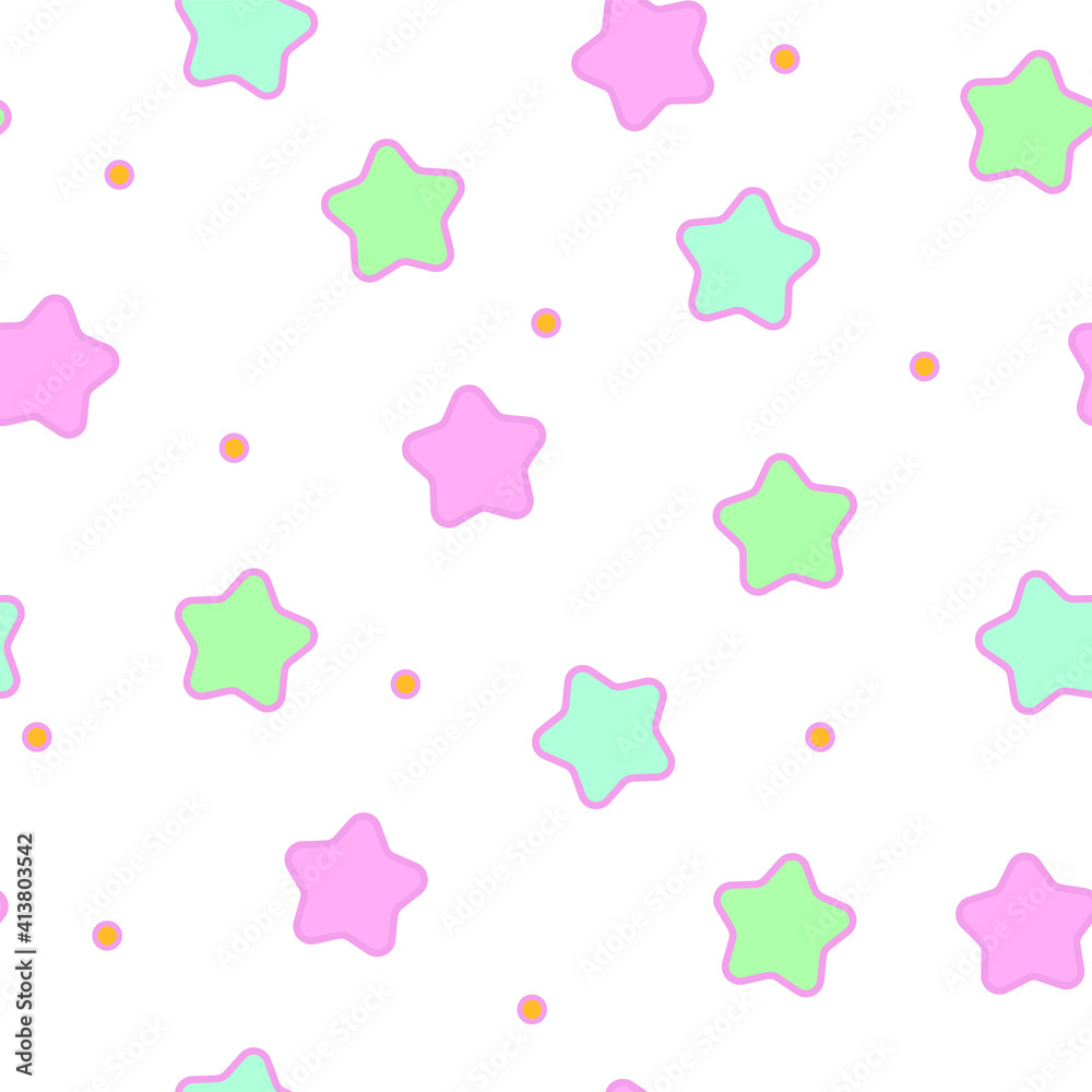 Cute Seamless Pattern With Animal Head And Dots Background. Teddy Bear,  Rabbit, Fox And Mouse. Cute Japanese Anime Style. Royalty Free SVG,  Cliparts, Vectors, and Stock Illustration. Image 71810605.