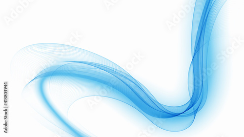 Blue background Abstract wave blue spiral Transparent wave