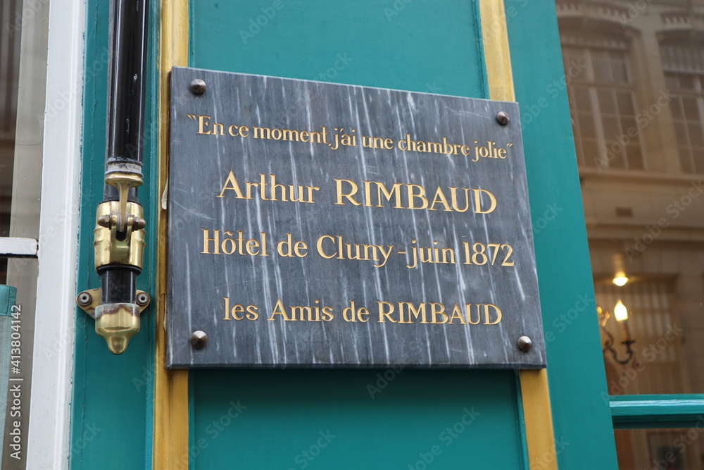 Obraz premium Artur Rimbaud Hotel de Cluny