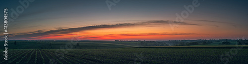 Sunrise on river