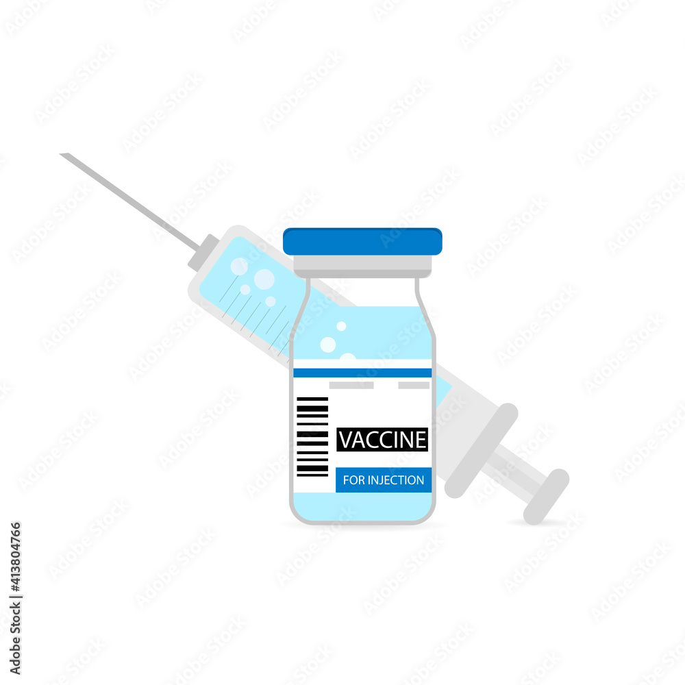 Vaccination ampoule and syringe to immune, immunization against virus influenza Vaccination ampoule and syringe to immune, immunization against virus influenza