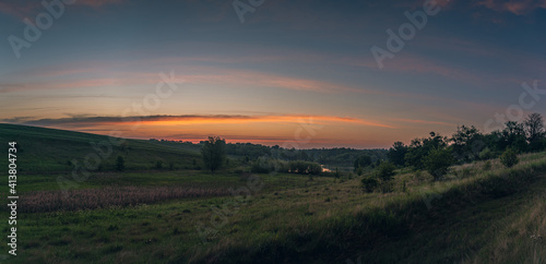 Sunrise on river