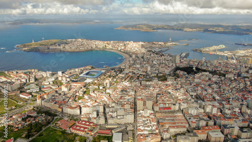 A Coruña, vista aérea photo