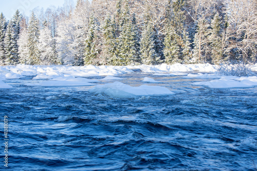River landscape in winter