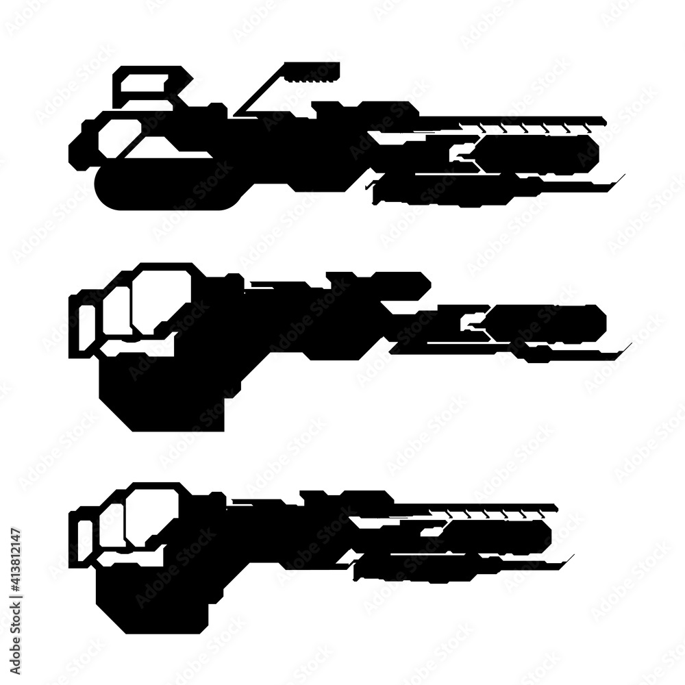 Set Of Weapons Concept Flamethrower