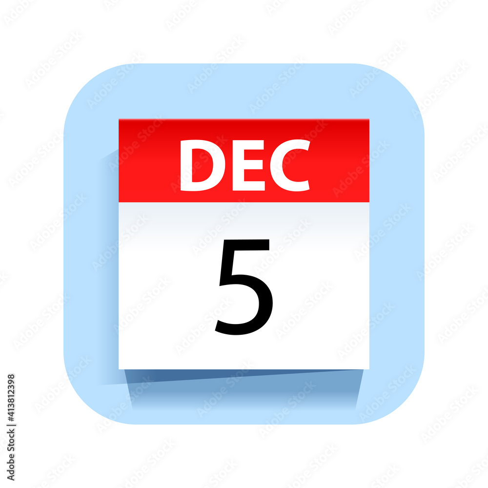 December 5. Calendar Icon. Vector Illustration. December 5. Calendar Icon. Vector Illustration.
